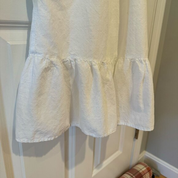 White Stretchy Dress with Floral Embroidery - Size Medium - Picture 6 of 8